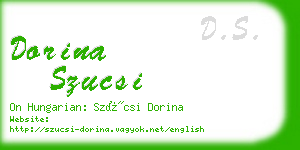 dorina szucsi business card